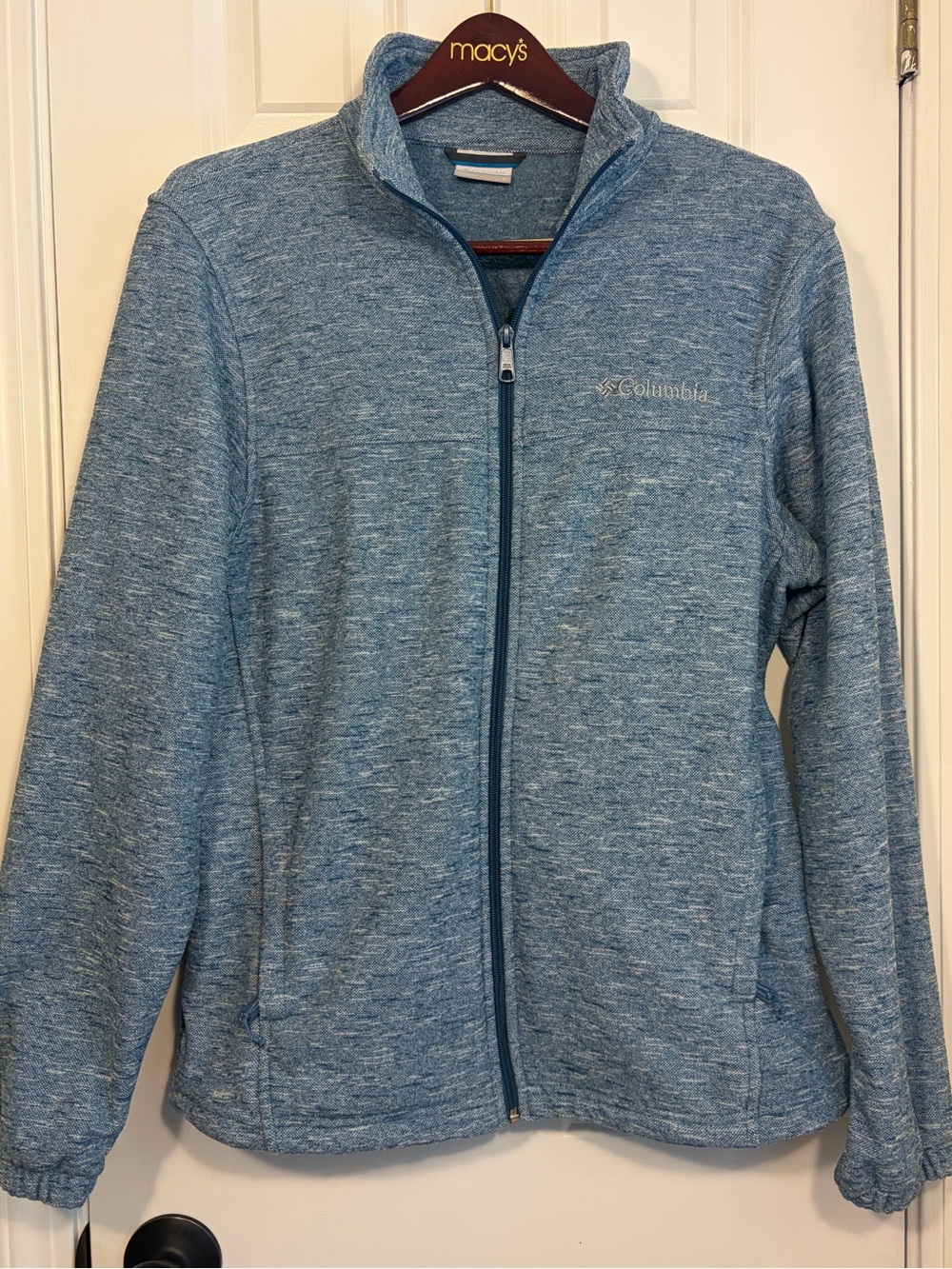 Columbia Heathered Full Zip Jacket | Women’s Small | Blue performance Fleece
